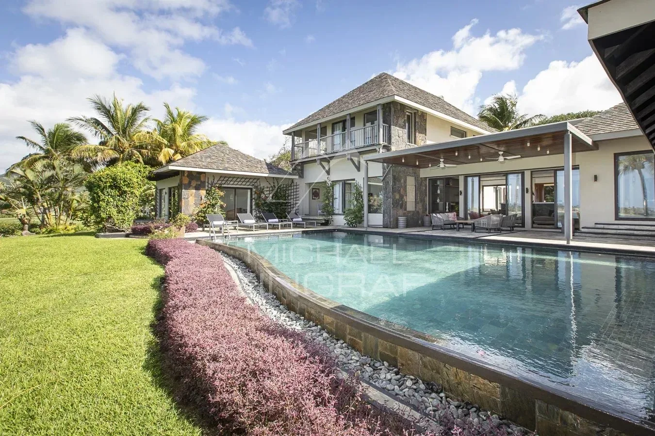 Mauritius - Lunea Villa  Panoramic view of the lagoon and golf