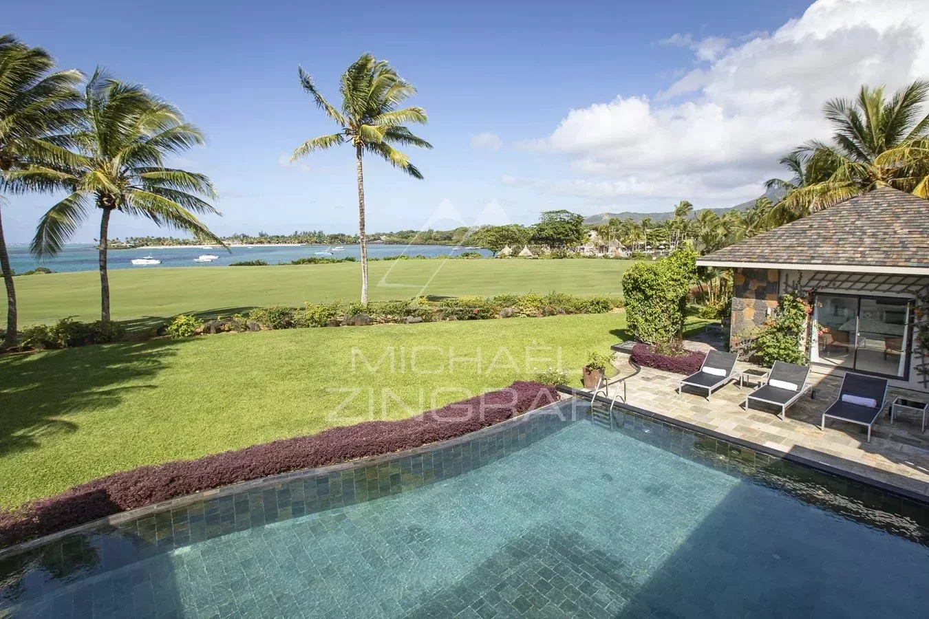 Mauritius - Lunea Villa  Panoramic view of the lagoon and golf - 3