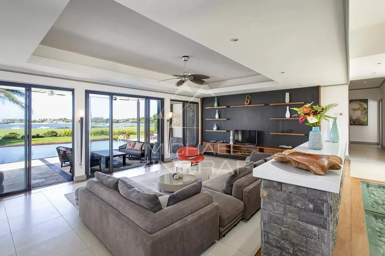 Mauritius - Lunea Villa  Panoramic view of the lagoon and golf - 4