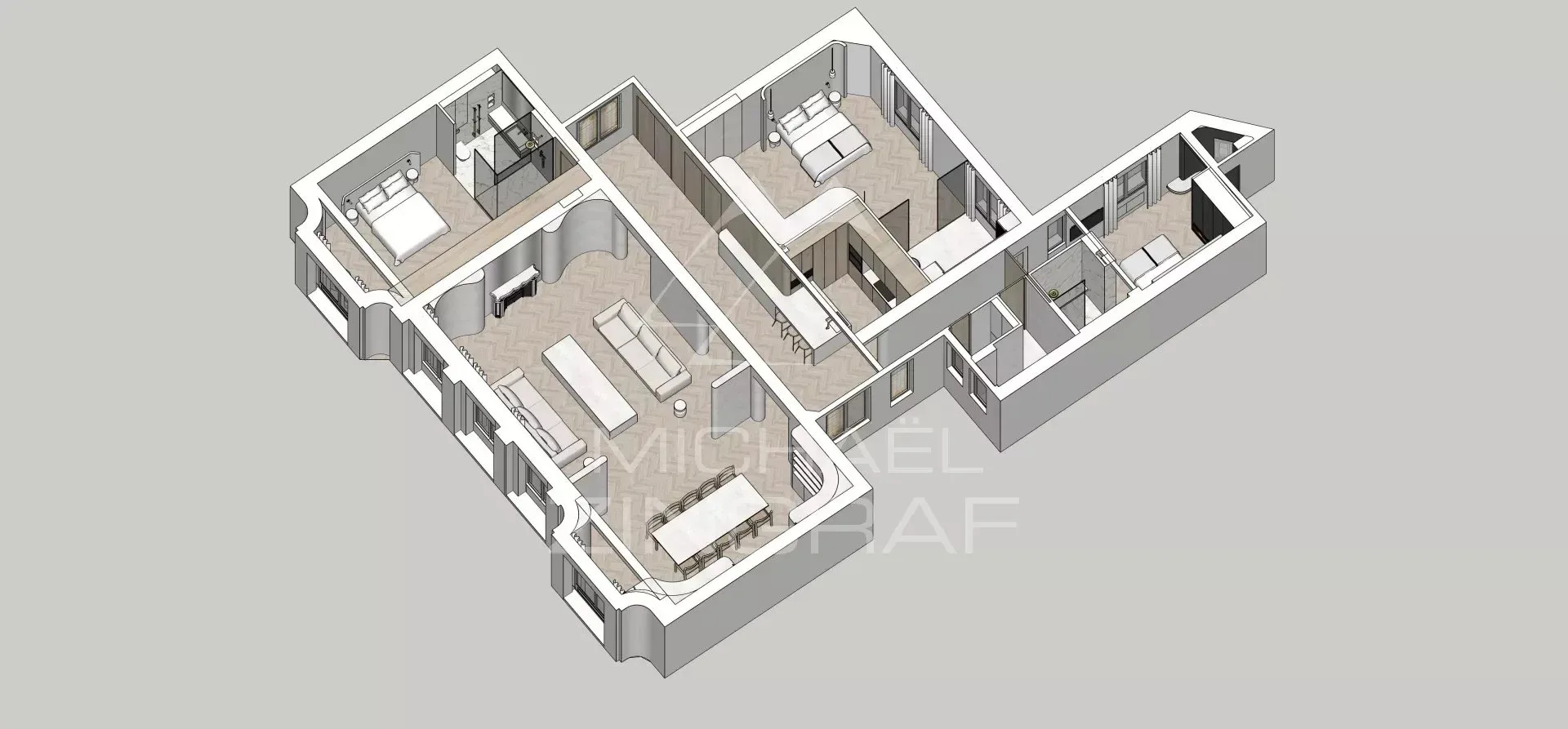 EXCLUSIVITÉ -  AVENUE RAPP - APPARTEMENT DE RÉCEPTION - 3 SUITES - 18