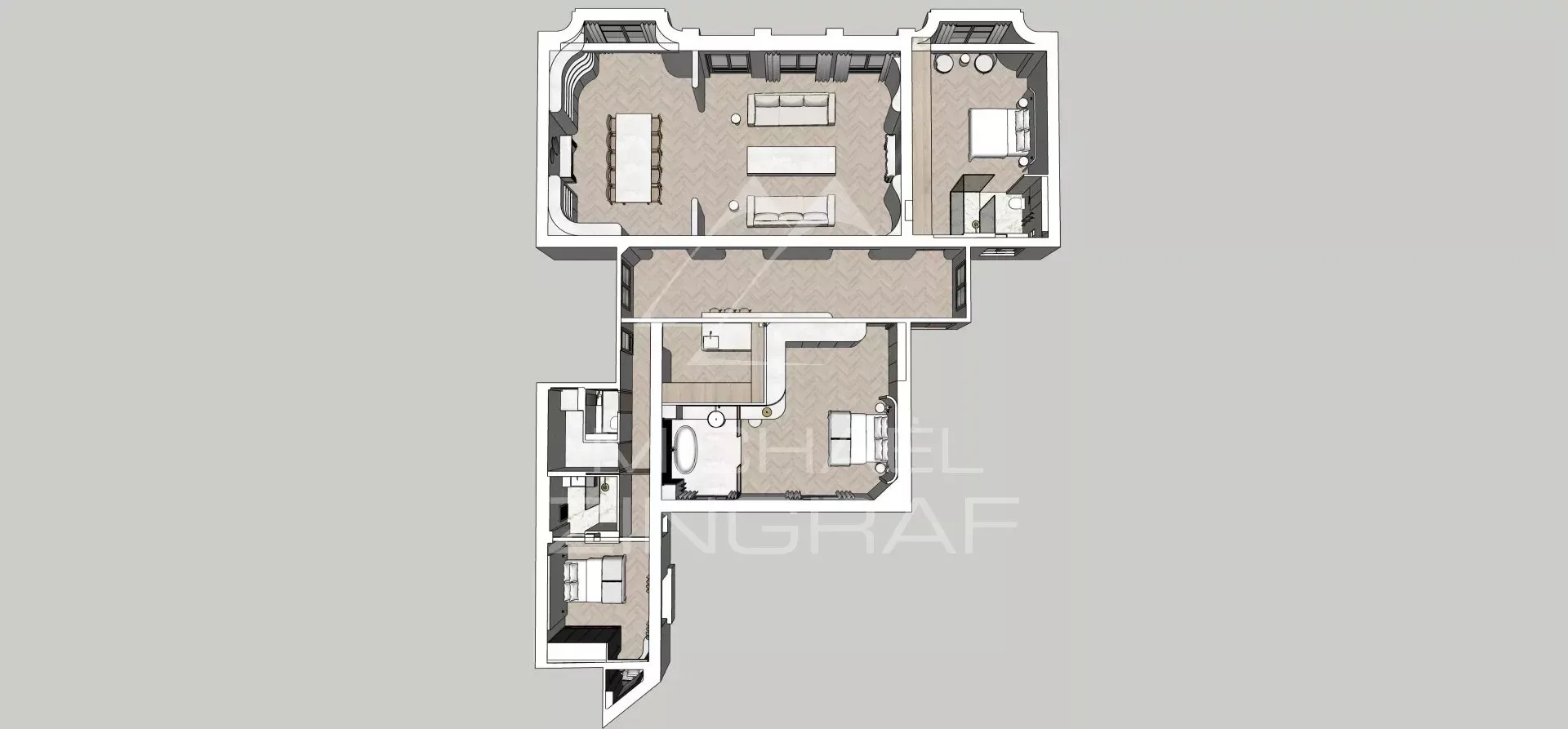 EXCLUSIVITÉ -  AVENUE RAPP - APPARTEMENT DE RÉCEPTION - 3 SUITES - 17