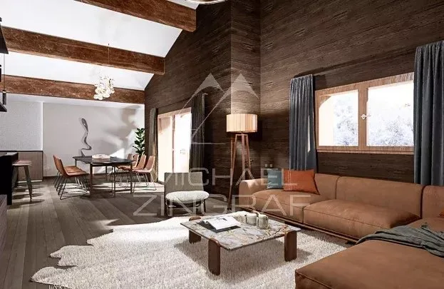 Appartement T5 séjour plafond cathédrale - Petite copropriété "esprit chalet" - 2