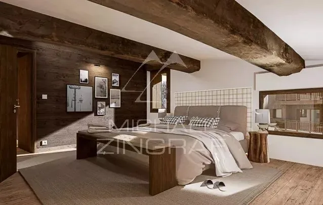 Appartement T5 séjour plafond cathédrale - Petite copropriété "esprit chalet" - 4