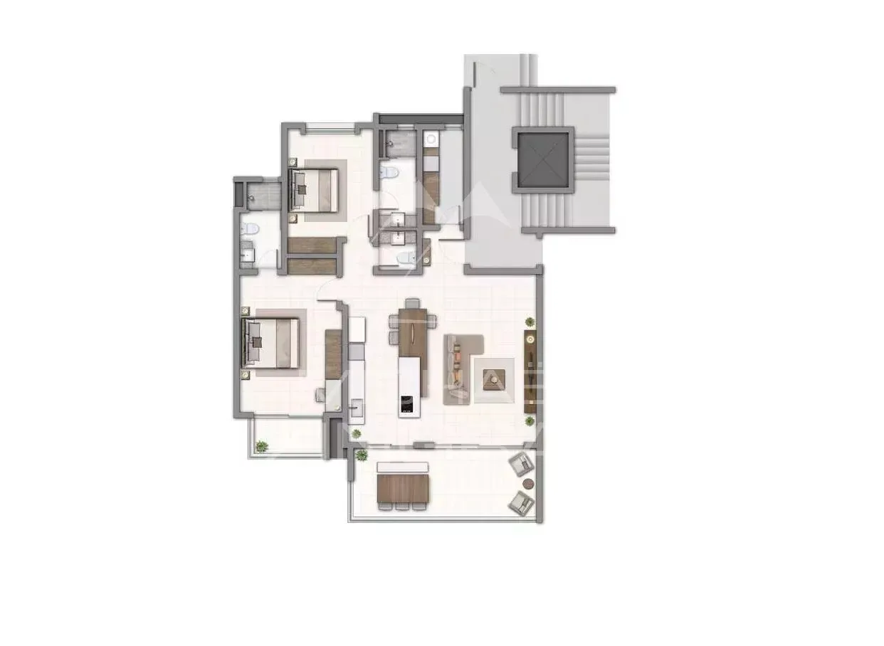 Appartement 2 chambres - RDC - Pointe aux cannoniers - 16