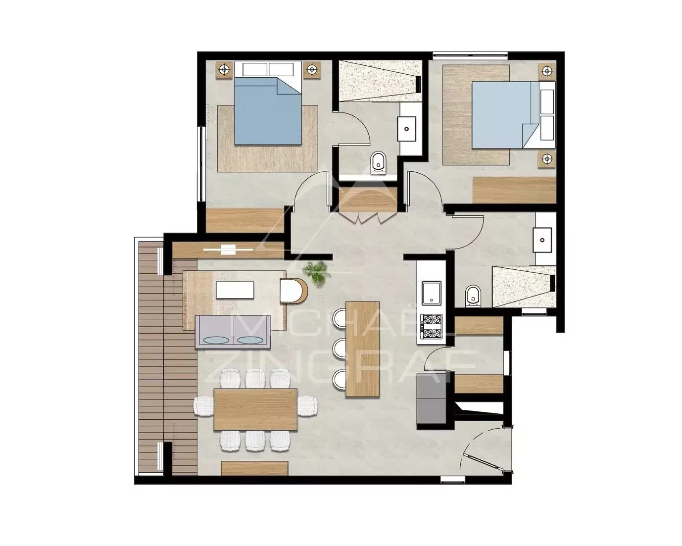 Appartement 3 chambres au rez de chaussée à Tamarin - 11