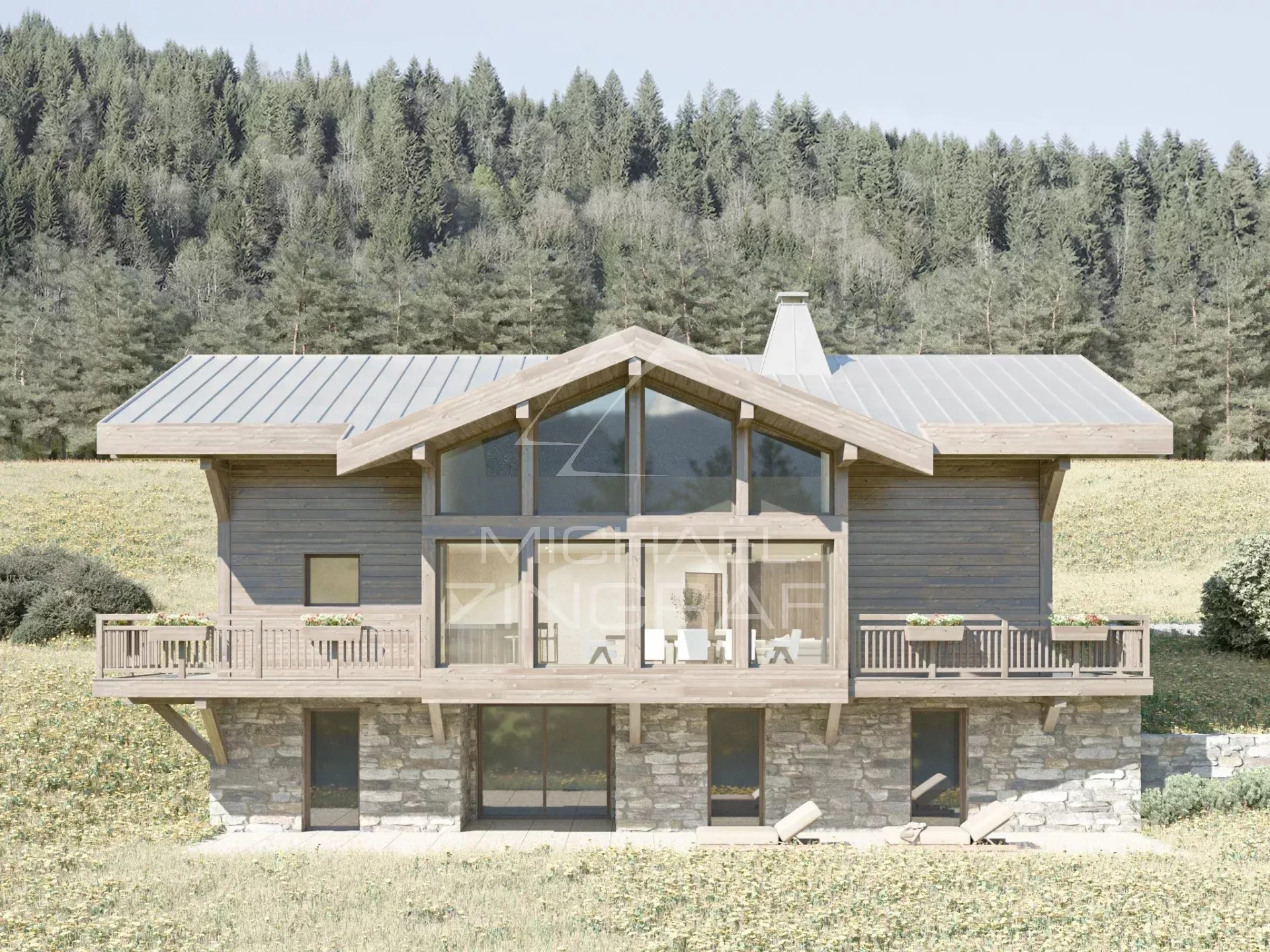 Chalet neuf 5 chambres - Proche centre Les Gets - Calme et vue - 2