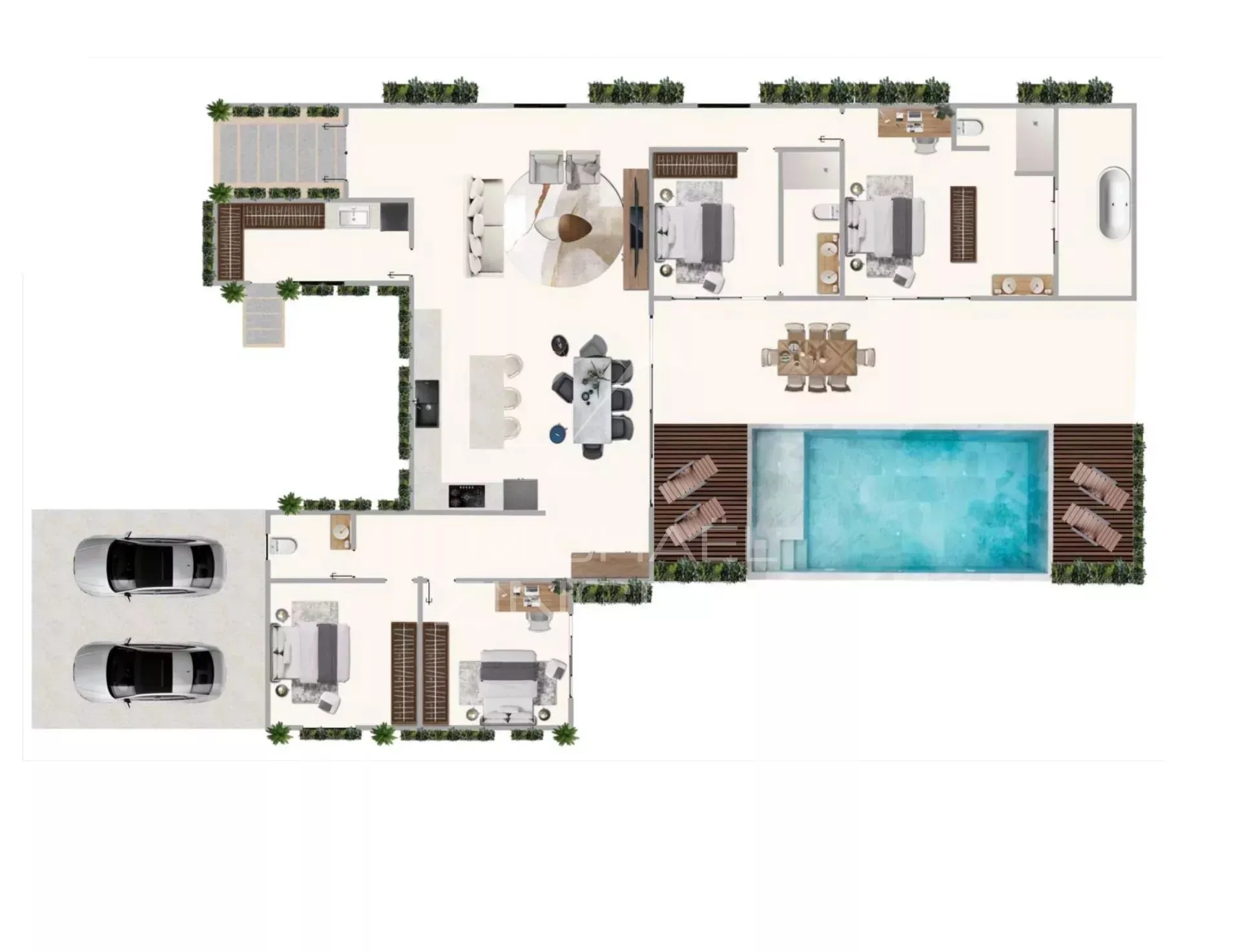 Villa 4 chambres situé à Grand Baie - 14