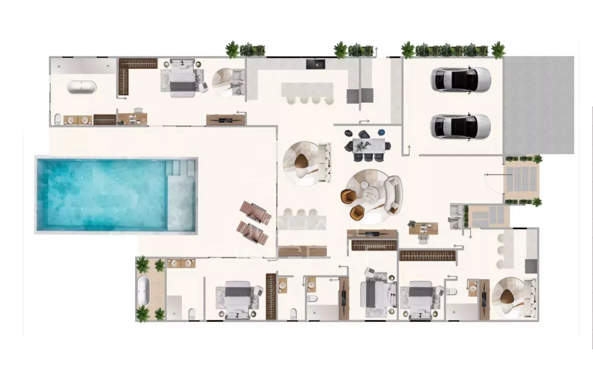 Villa 4 chambres situé à Grand Baie - 22