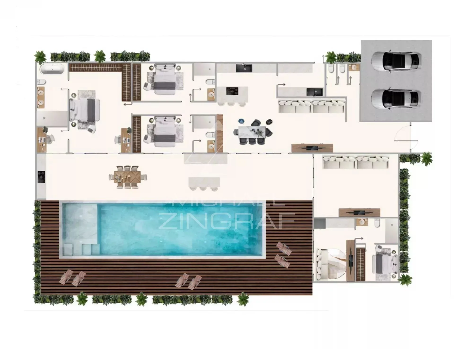 Villa 4 chambres situé à Grand Baie - 22