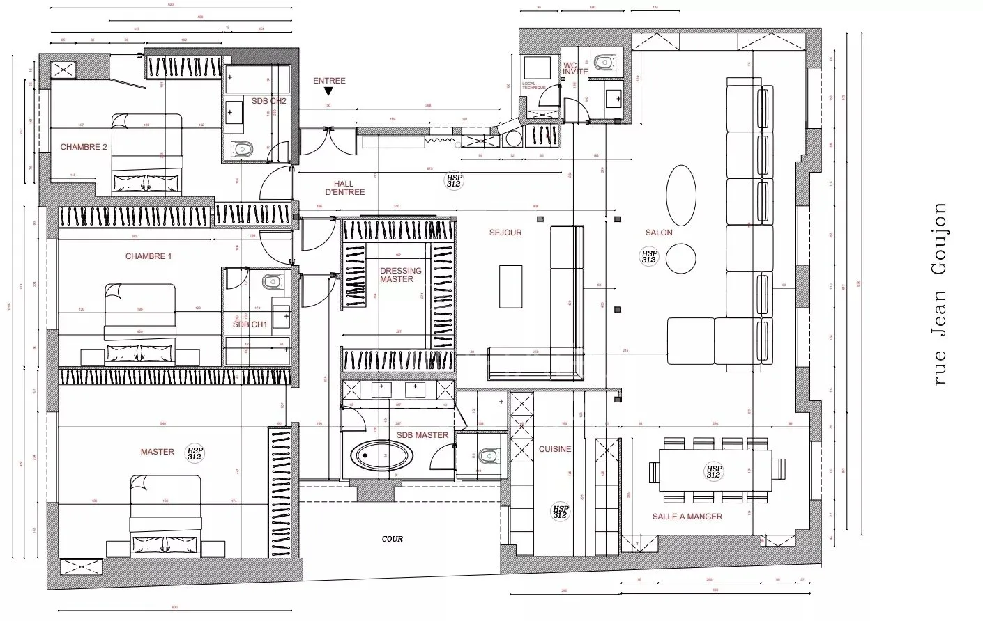 A vendre - Appartement 3 Suites - Paris 8eme - Triangle d'Or - Clim - Refait à neuf - 19