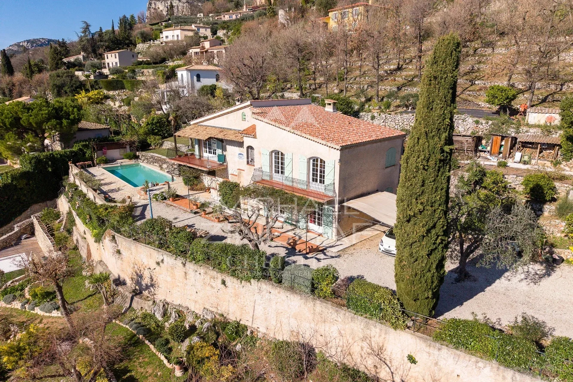 Proche Saint-Paul-de-Vence - Propriété vue mer panoramique - 5