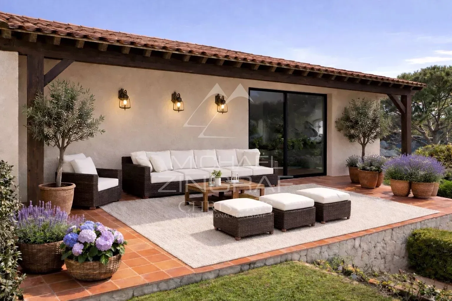 La Colle-sur-Loup : Villa provençale avec vue mer - 12
