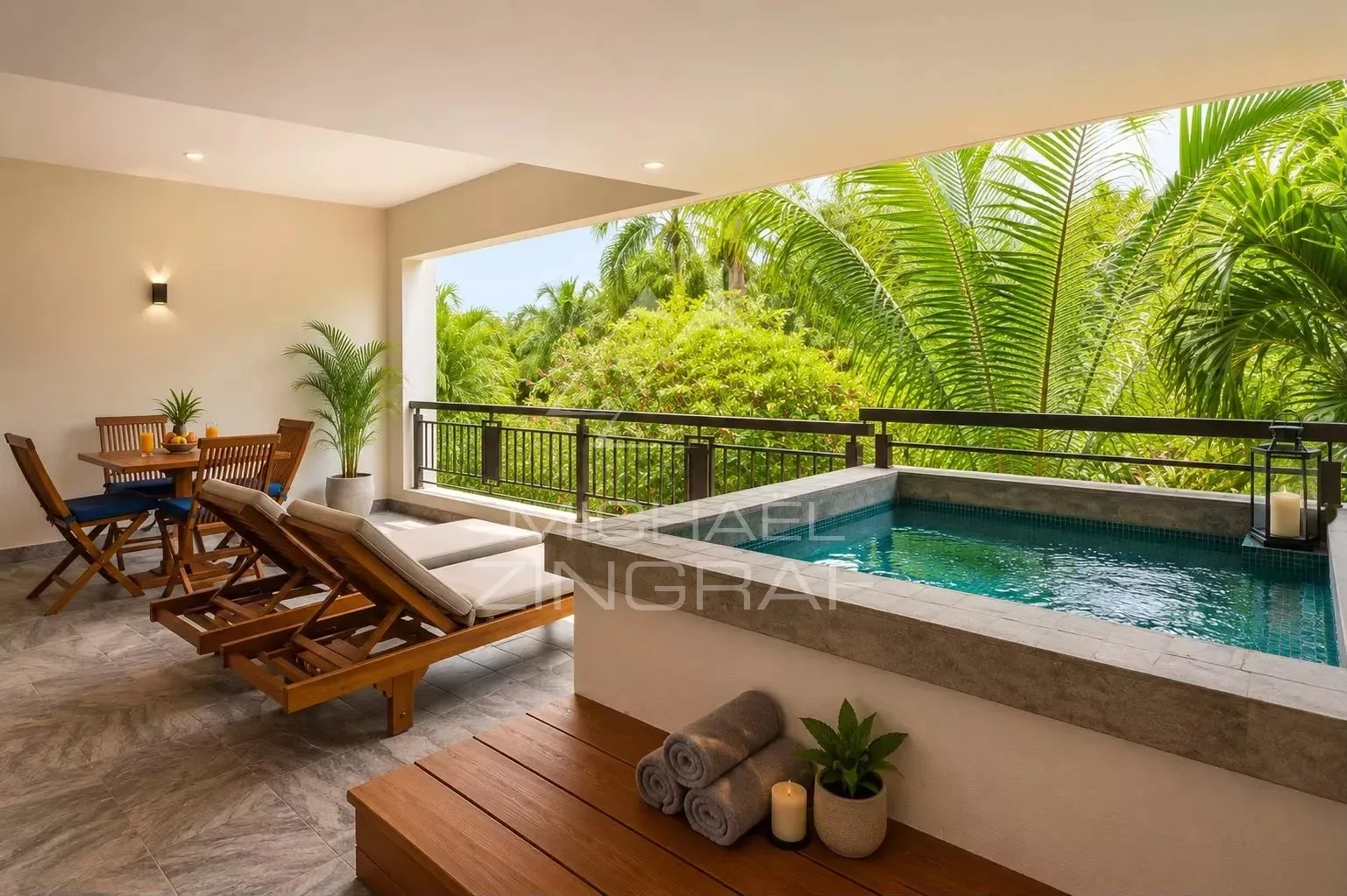 Appartement 2 chambres avec plunge pool privée à Bain Bœuf - 2