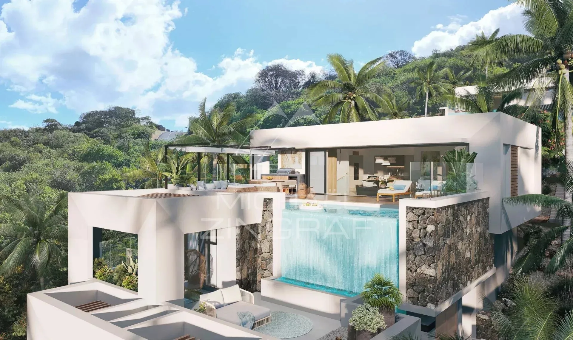 Villa d’Exception de 3 Chambres avec Vue sur les Montagnes