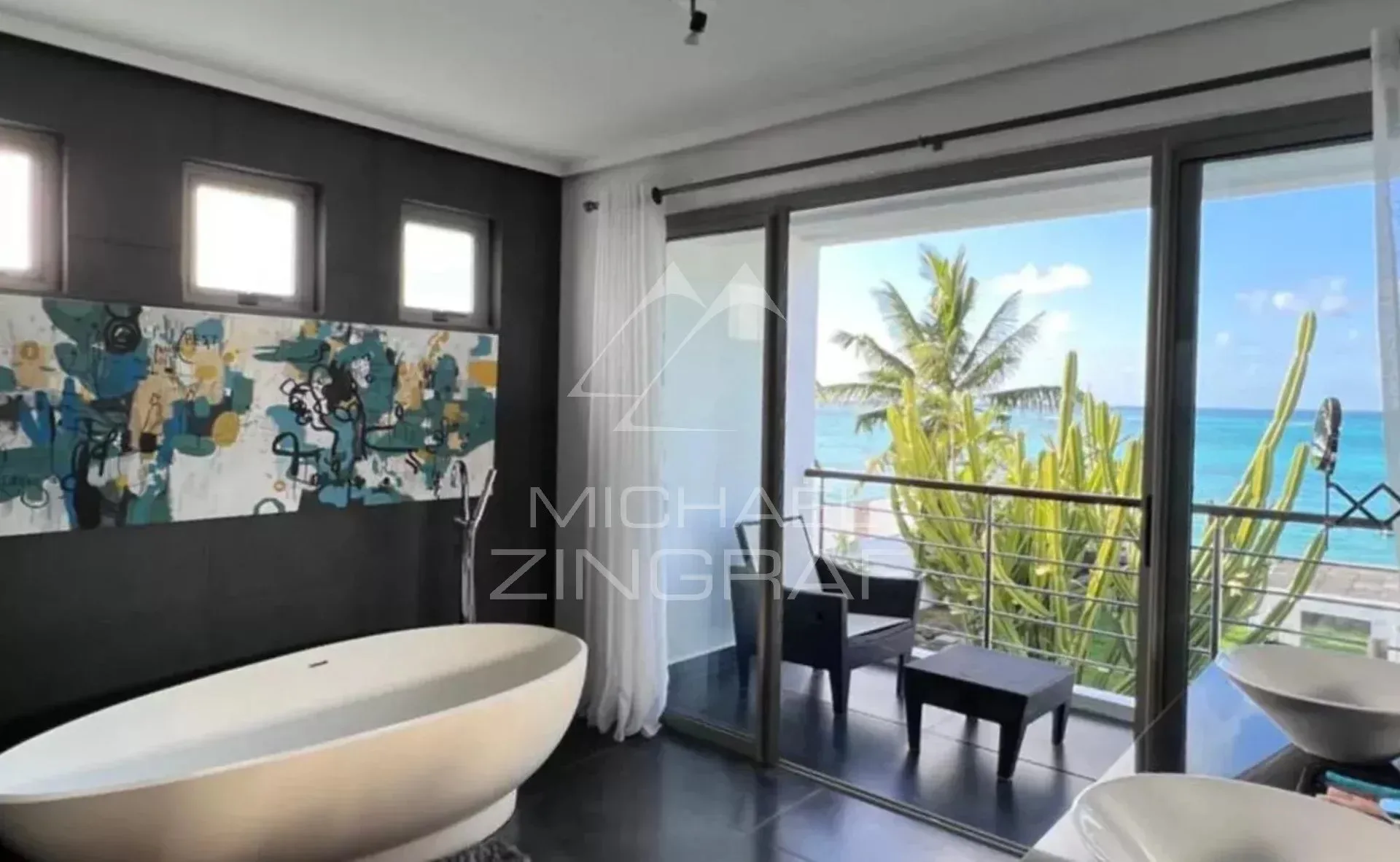 Île Maurice – Villa d’Exception de 4 Chambres Pieds dans l’Eau avec Vue Panoramique sur l’Océan à Pointe aux Canonniers - 7