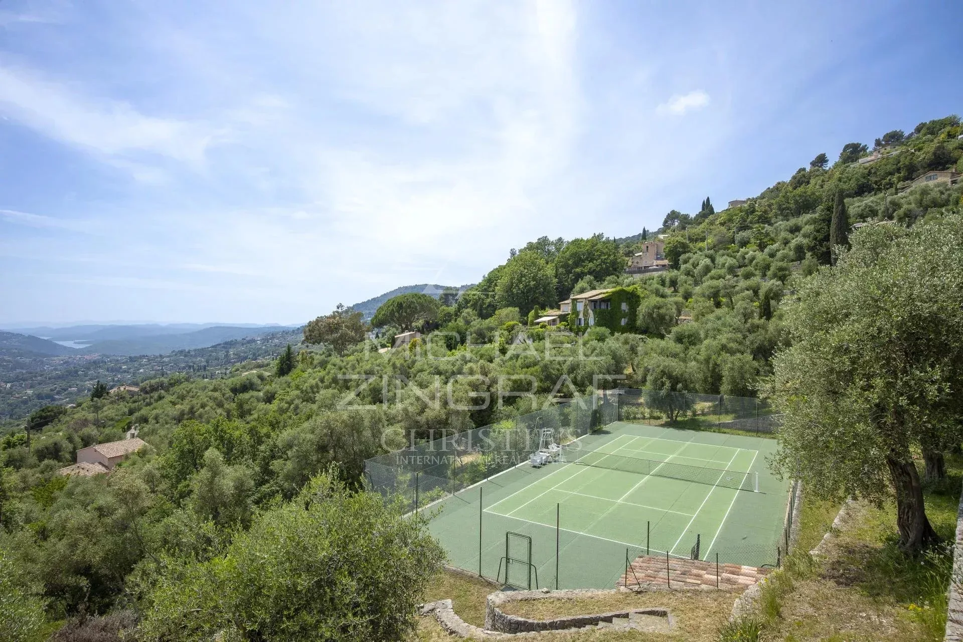 Domaine vue mer et lac, oliveraie , tennis avec villa  principale et pavillon d'hôtes. - 22