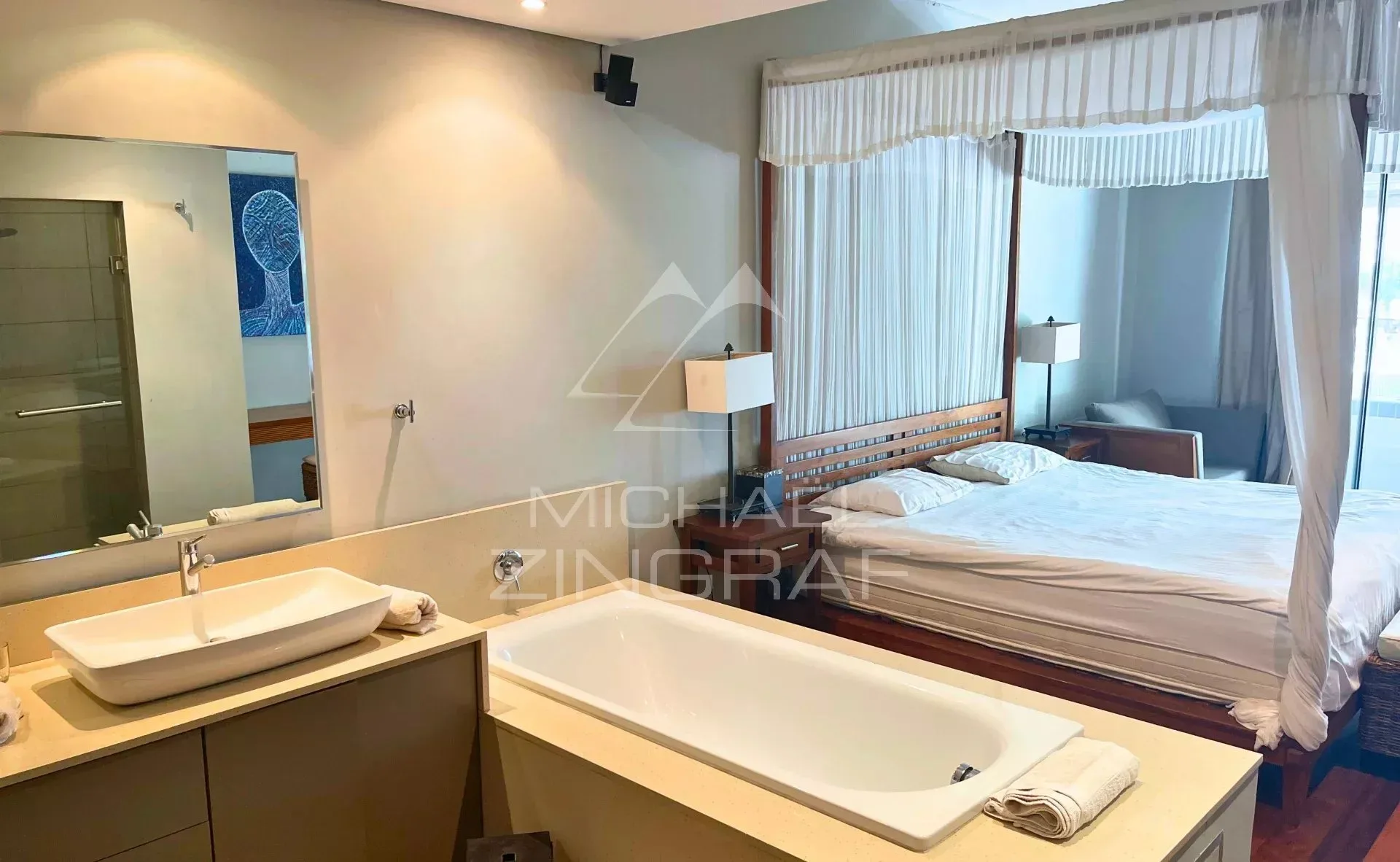 Elegantes Apartment mit 3 Schlafzimmern, privatem Pool und Meerblick – Bain Bœuf - 10
