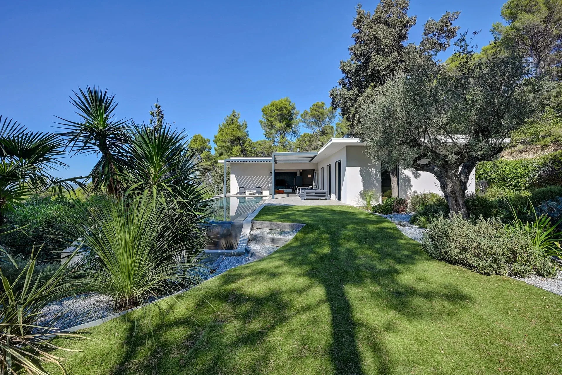 Villa d'architecte contemporaine avec vue panoramique & Pinède privée - 15