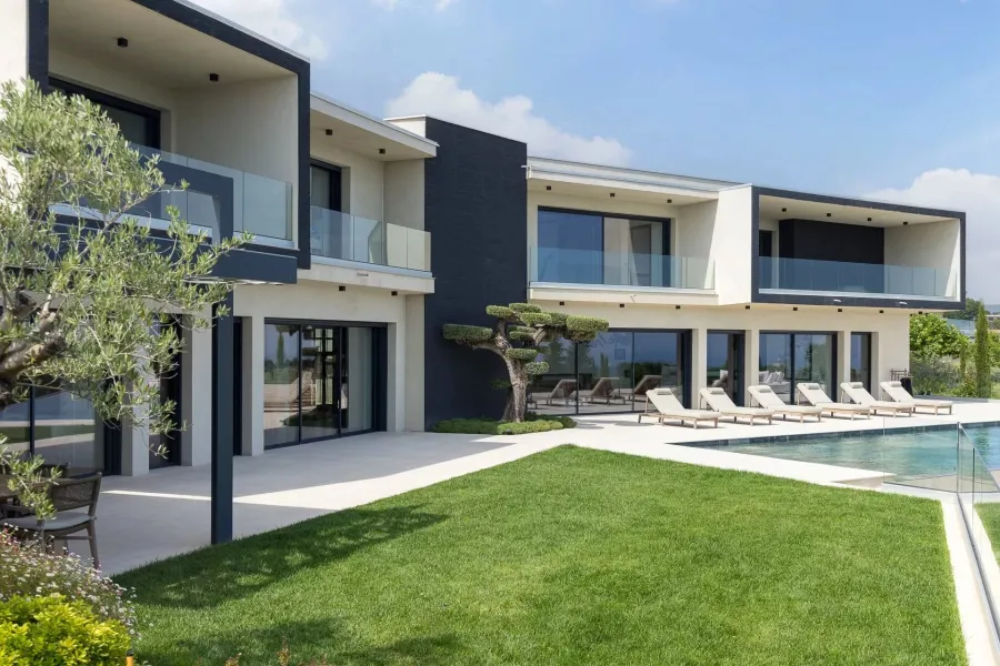 Arrière-pays Cannois - Villa contemporaine neuve avec vue panoramique mer - 5 chambres - 2