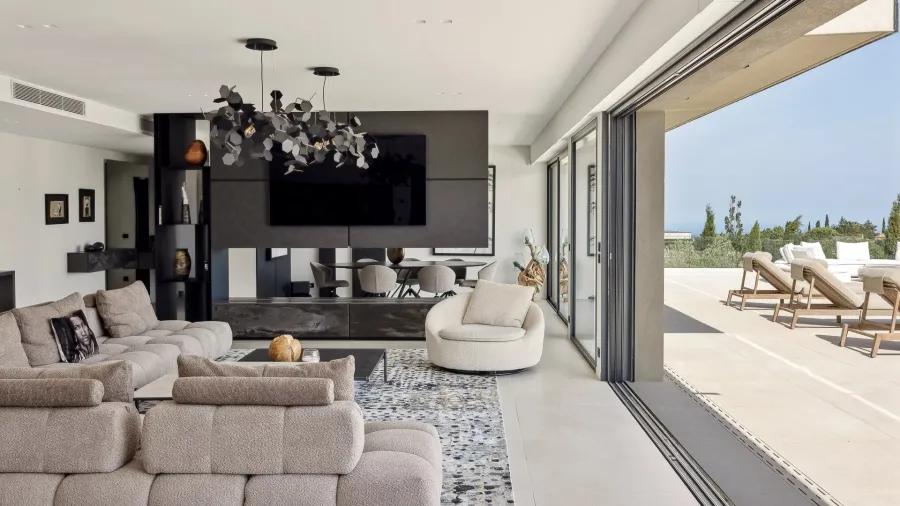 Arrière-pays Cannois - Villa contemporaine neuve avec vue panoramique mer - 5 chambres - 6