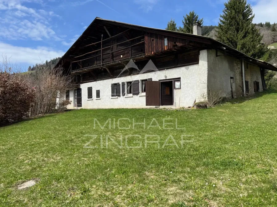 Ferme ancienne avec PC habitation - Vue panoramique Mont Blanc - Potentiel de rénovation