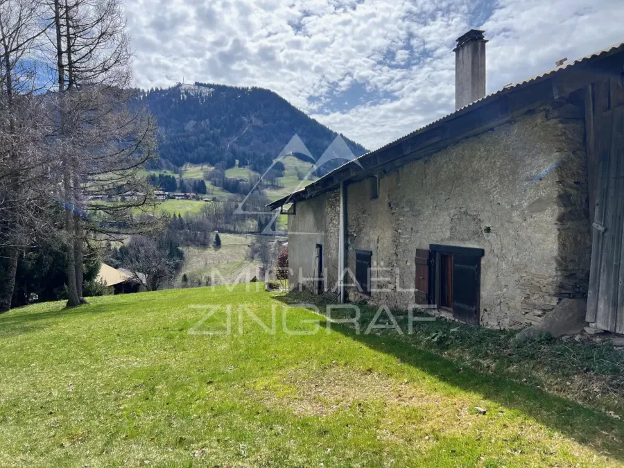 Ferme ancienne avec PC habitation - Vue panoramique Mont Blanc - Potentiel de rénovation - 4
