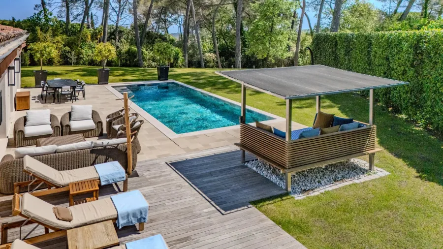 Mougins - Au calme absolu, villa de plain-pied - 5 chambras - 2