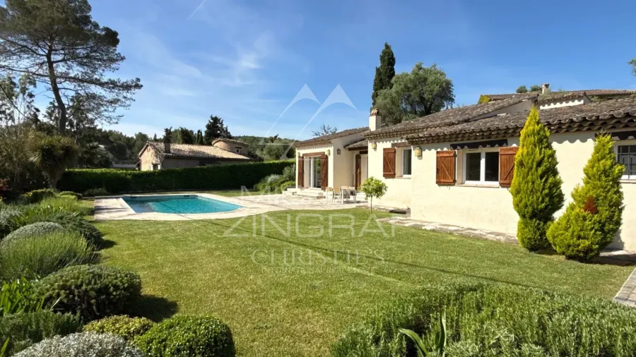Tourrettes sur Loup/  Einstöckige Villa in absoluter Ruhe
