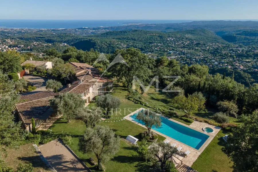 Proche Saint-Paul-de-Vence - Sublime bergerie avec vue mer panoramique