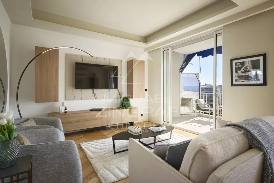Cannes Croisette - Appartement 4 Pièces rénové - Vue mer - Etage élevé - 4