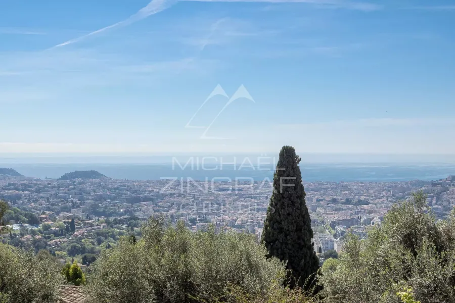 Nice - Haut Gairaut - Bastide de charme et terrain d’exception vue mer - 3