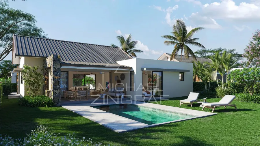 Villa 3 Chambres avec Jardin Privatif à Anahita Beau Champ