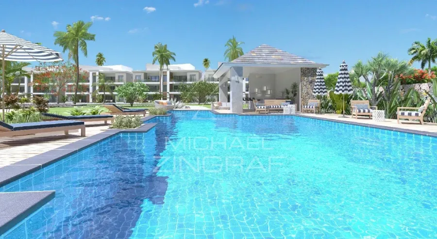 Élégant Appartement avec Vue sur les Jardins et la Piscine – Grand Baie