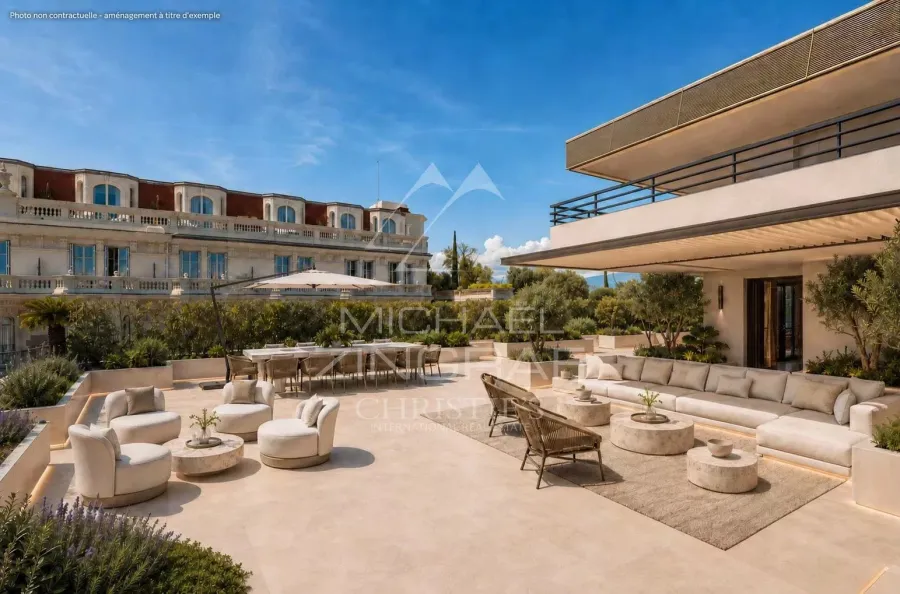 EXCLUSIVITE - CANNES Proche Carlton - Appartement d'exception avec spacieuse terrasse  vue mer - 3